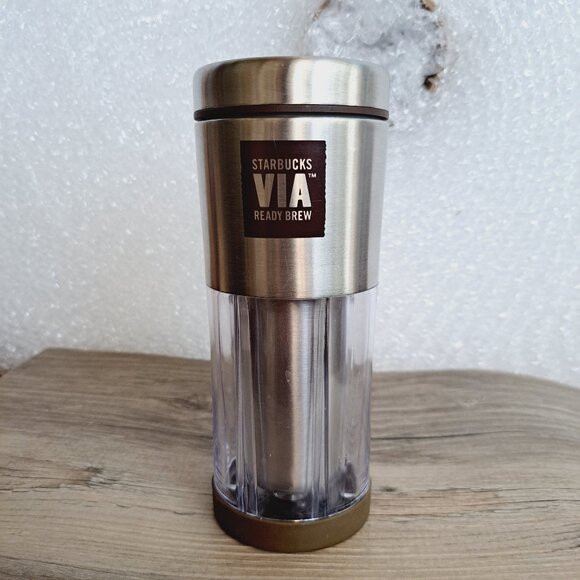 Starbucks VIA Ready Brew Stainless Steel Travel Tumbler Mug 10 oz. 2009 - Picture 9 of 13